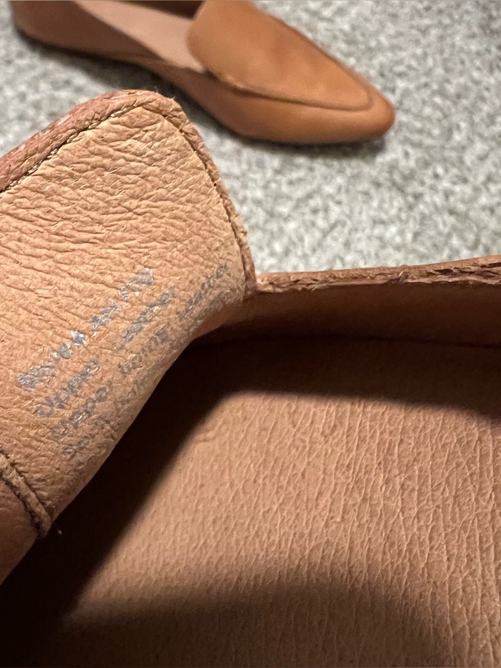 Madewell Cognac Brown Leather Pointed Slip-On Loafers Size 7 - Picture 11 of 11